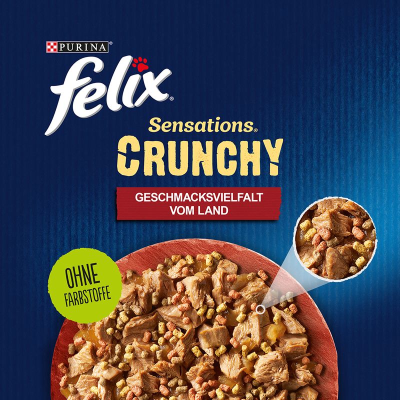 Felix Sensations Crunchy 40 x 85 g + 160 g Topping