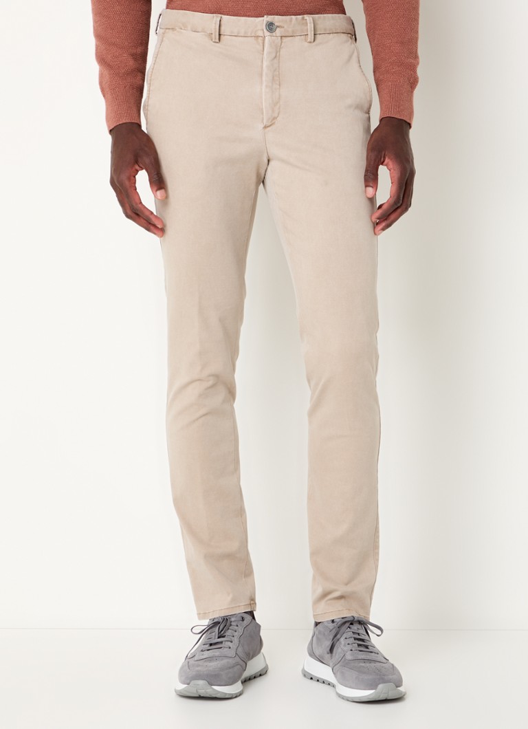 Pantaloni chino Profumo slim fit cu buzunare laterale