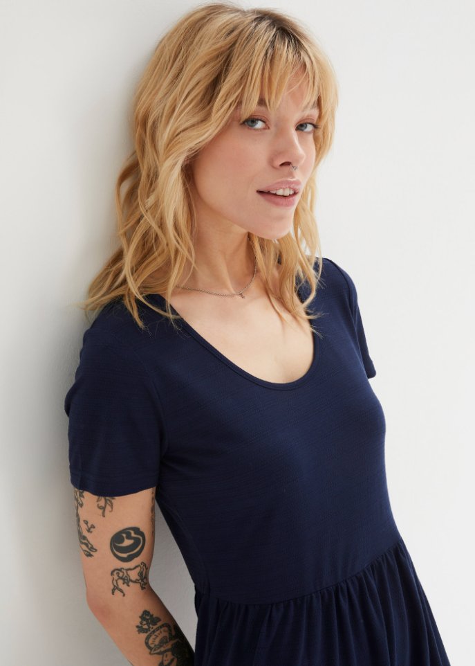 Shirtkleid mit Strukturmuster