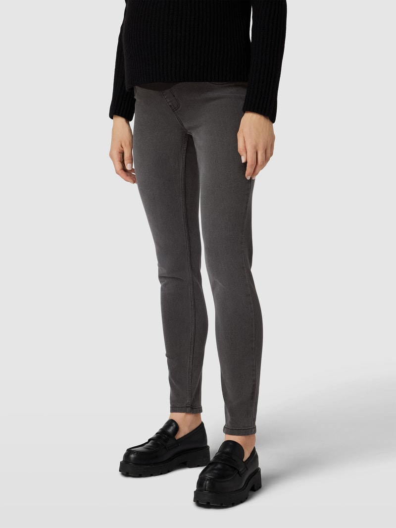 Skinny Fit Umstands-Jeans mit Stretch-Anteil Modell 'NEWAMY' in dunkelgrau