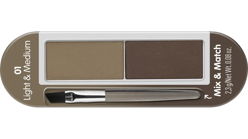 essence brow powder set 1 - light & medium