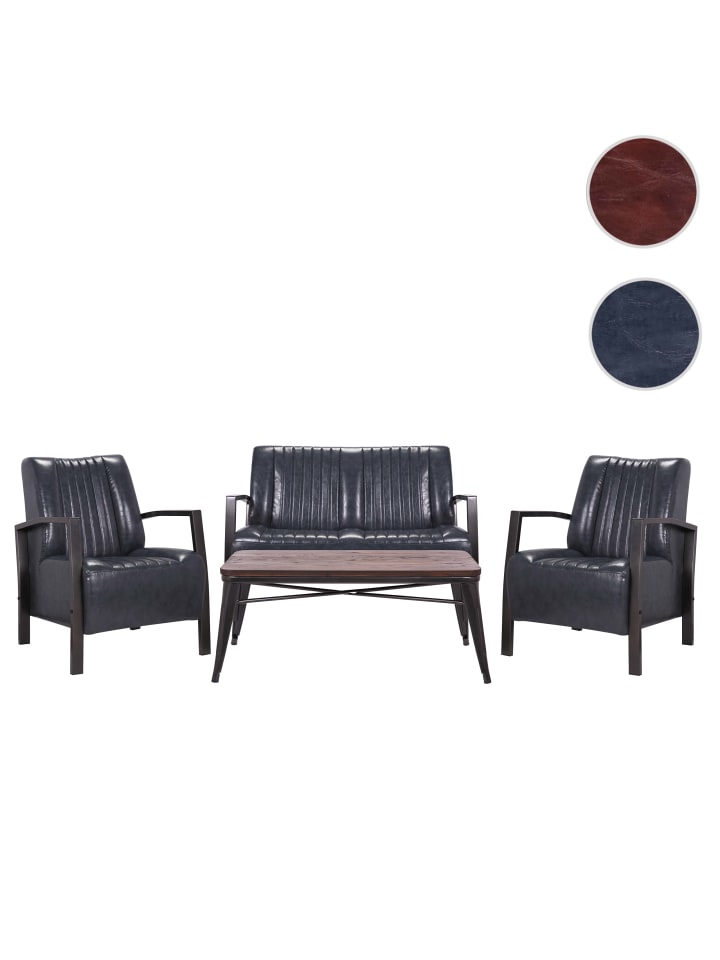 MCW Wohnzimmer-Set H10 im Industriedesign, Grau günstig kaufen onesize