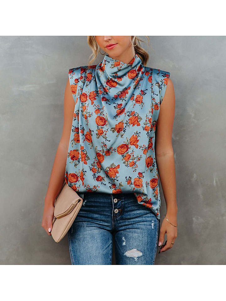 LA Angels Bluse in Hellblau/ Rot günstig kaufen