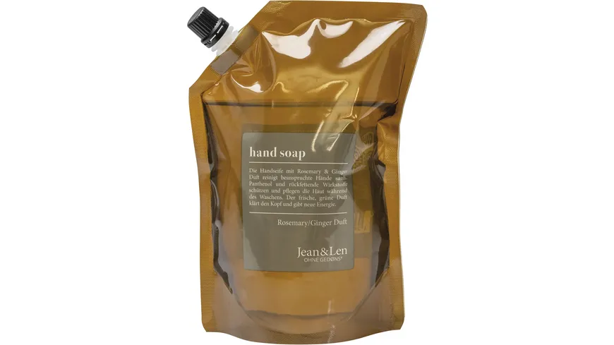 Jean&Len Flüssigseife Rosemary & Ginger Nachfüllpack 500 ml