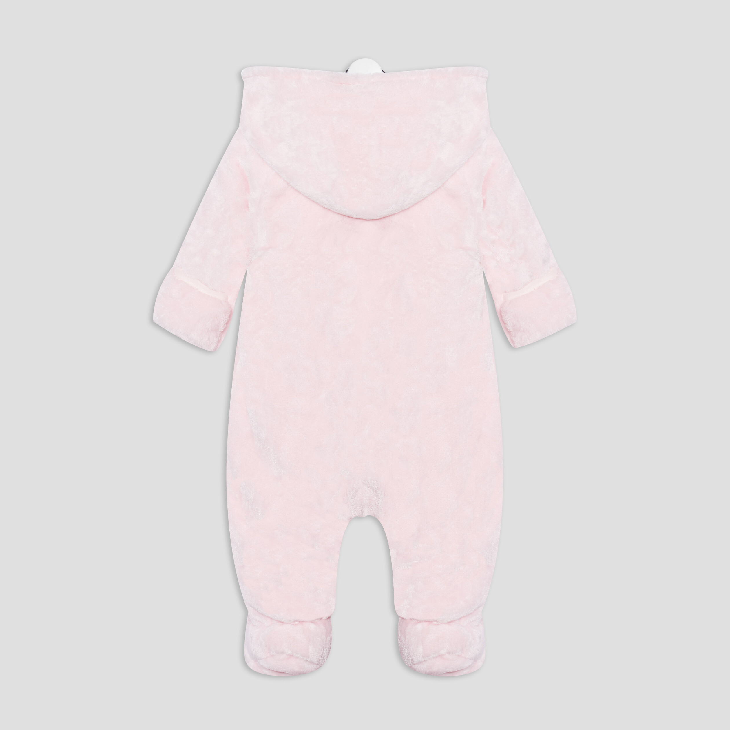 Combinaison à capuche zippée rose bébé fille | La Halle