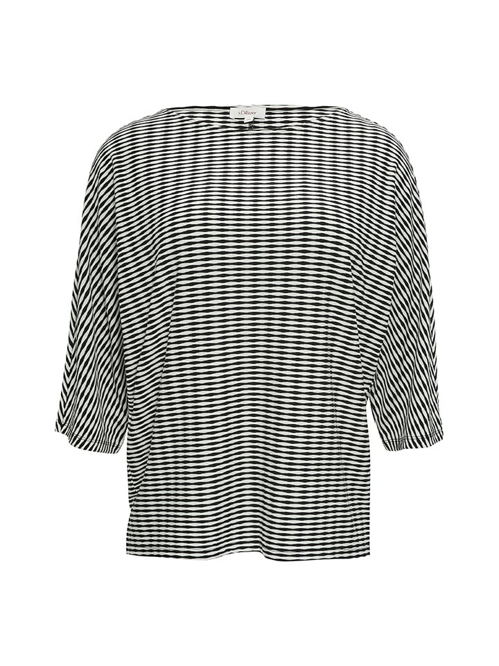 comma Bluse in Schwarz/ Weiß günstig kaufen