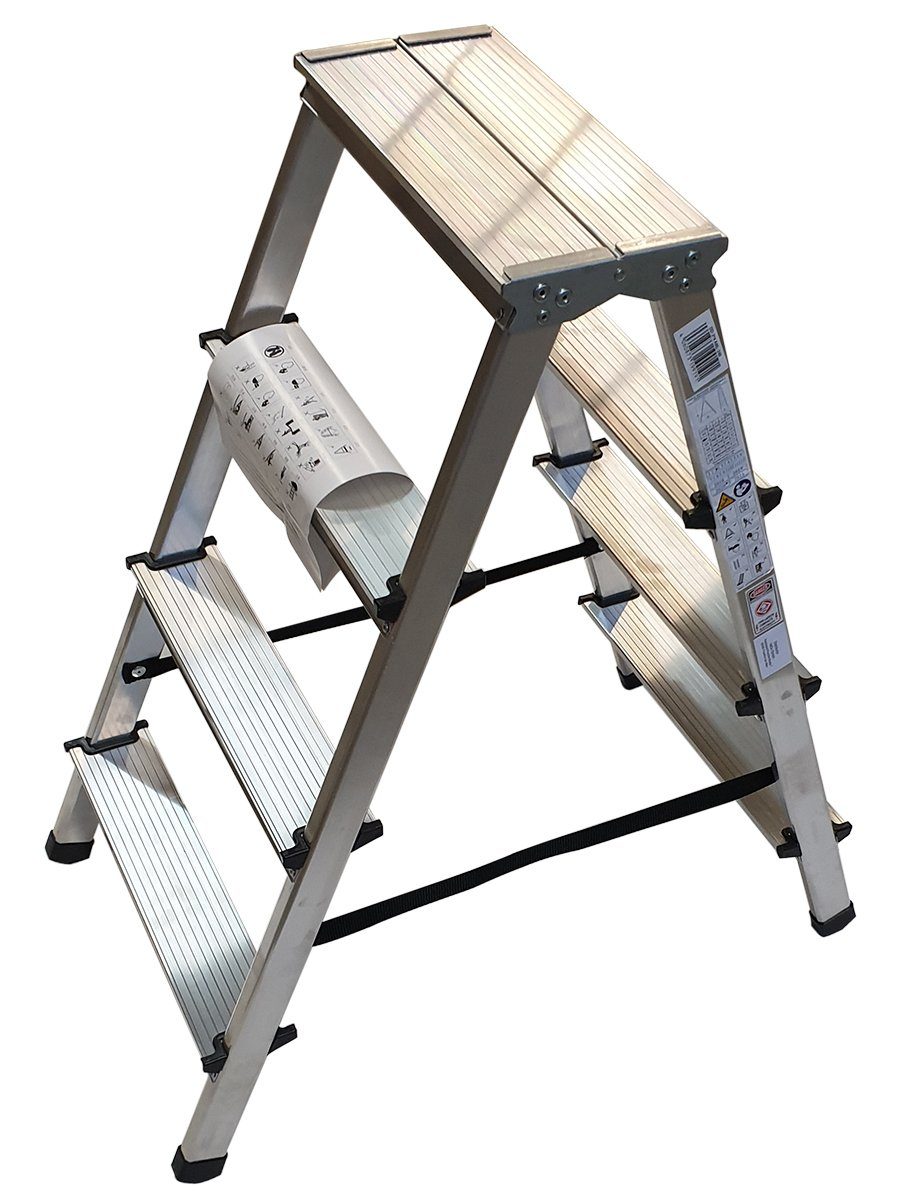 VaGo-Tools Vielzweckleiter VaGo Leiter Klappleiter Aluleiter 2 x 4 Stufen (Stück)