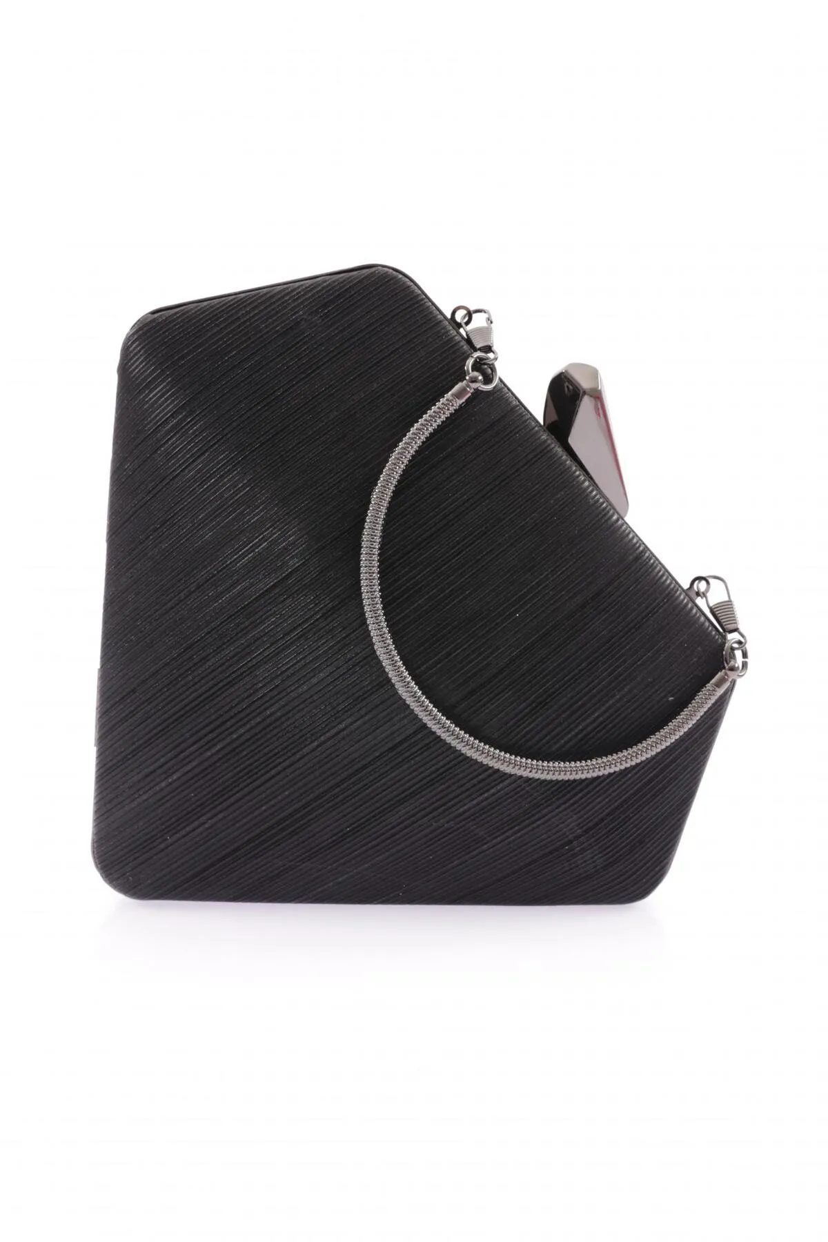 DGN  Lasergeschnittene schwarze Portfolio-Tasche für Abendkleider für Damen - 222-23y