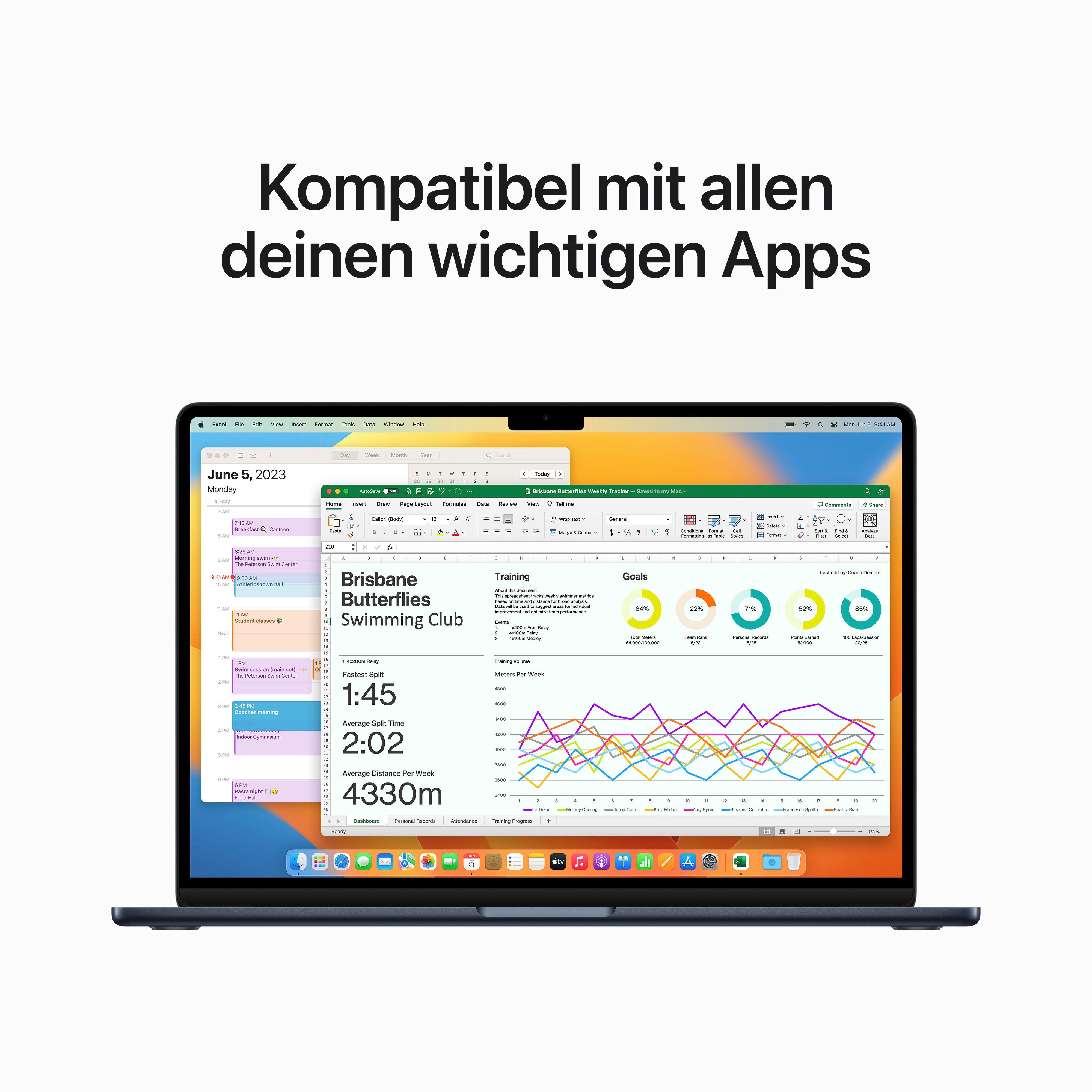 Apple MacBook Air Notebook (38,91 cm/15,3 Zoll, Apple M2 M2, 10-Core GPU, 2000 GB SSD)