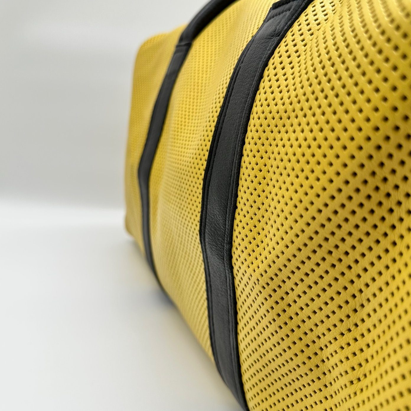 Mesouk Weekender Gelber Weekender Hamal - Handgemachte Leder Reisetasche