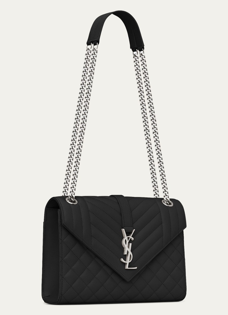 Μεσαία τσάντα ώμου Saint Laurent Envelope από δέρμα μοσχαριού