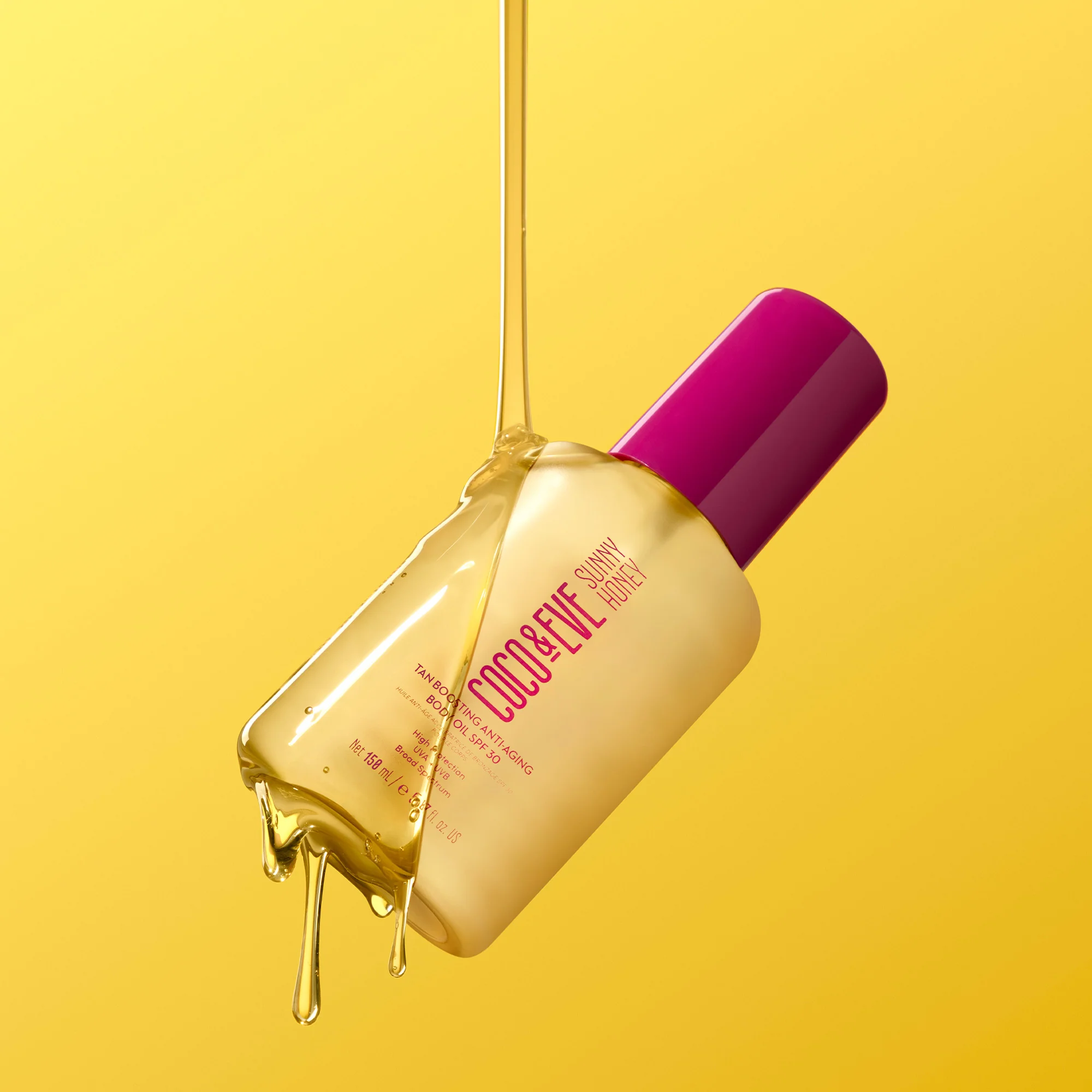 Sunny Honey Tan Boosting Anti-Aging Body Oil SPF30 - Høy beskyttelse for kroppen, brunfargeprimer