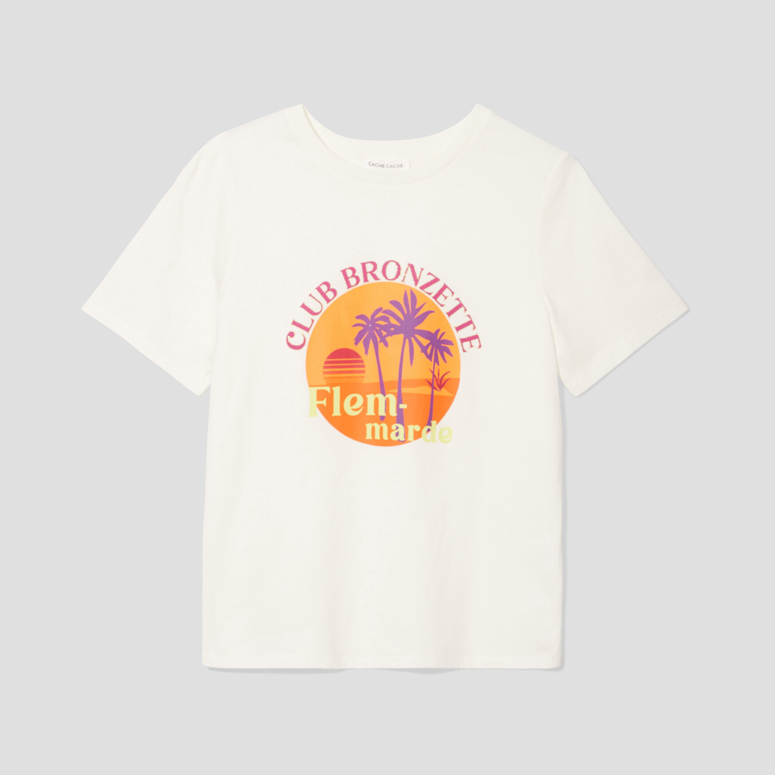 T-shirt manches courtes blanc femme | Cache Cache