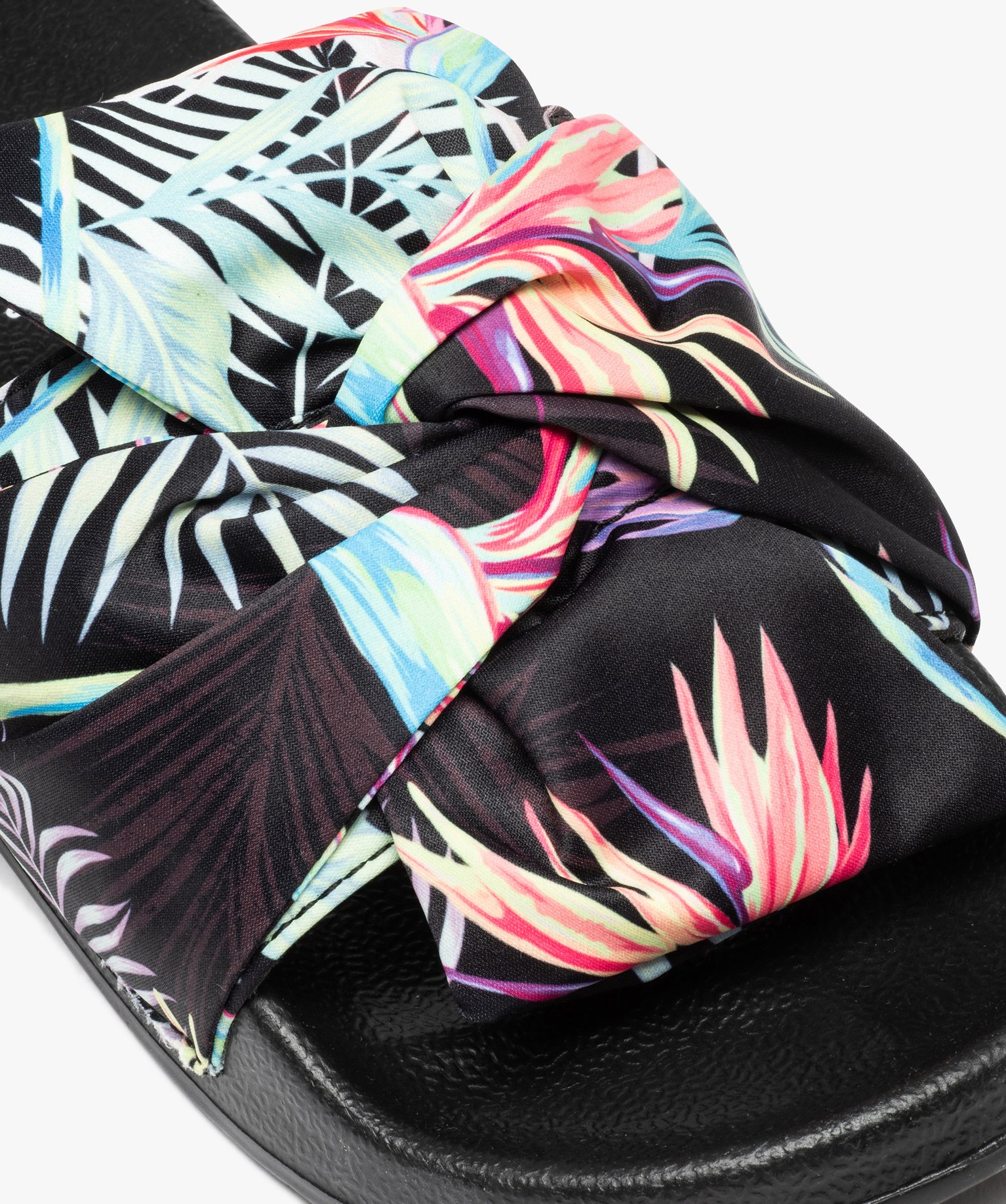 Mules de piscine femme à bandeau drapé – Maui and Sons noir | GEMO