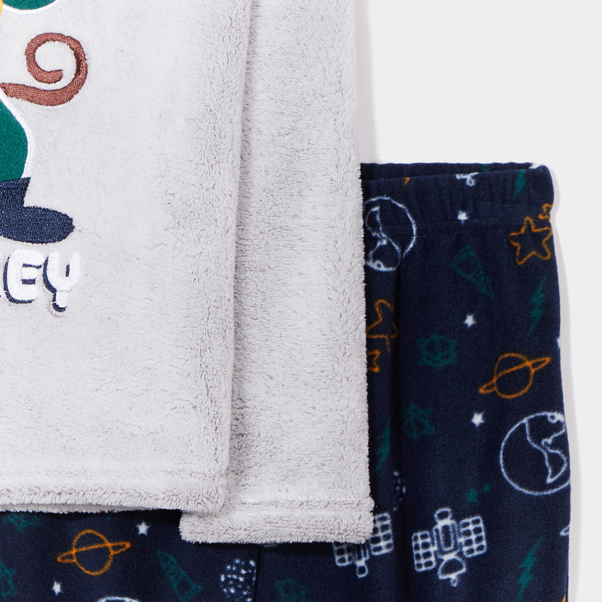 Ensemble pyjama pantalon pilou gris garçon | La Halle