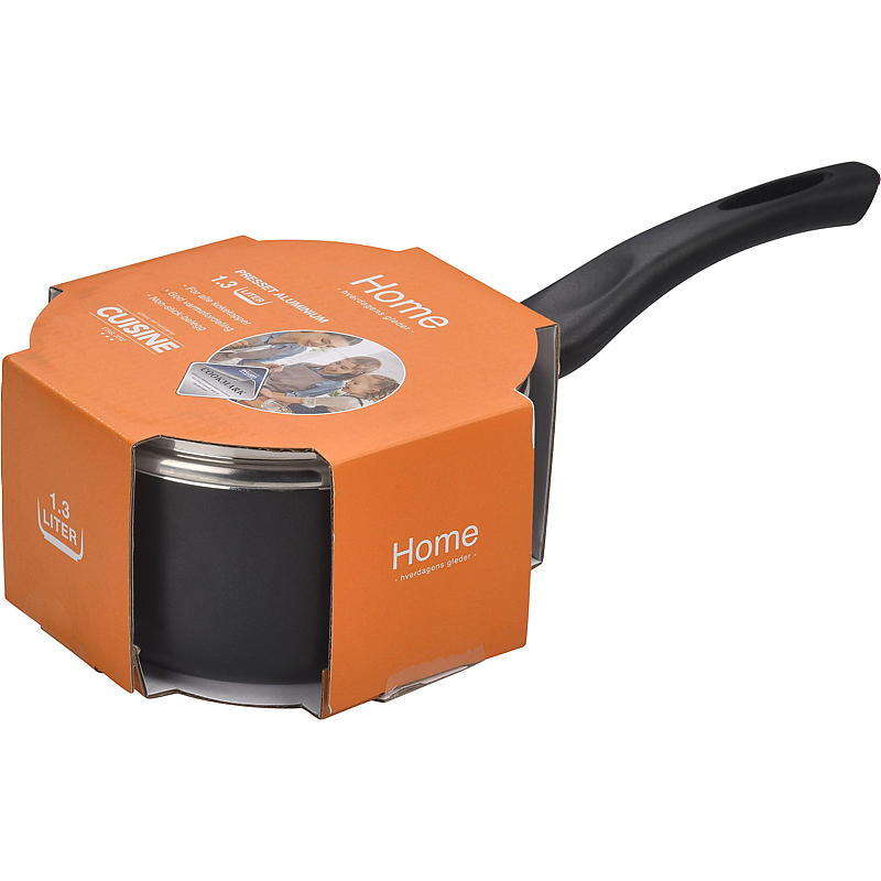 Cuisine Home Kasserolle 1,3 L ø 16 cm l nonstick m/glasslokk