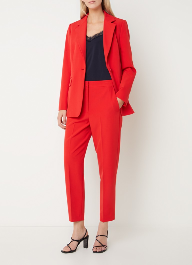 Pantaloni French Connection Echo cu croială conică, talie înaltă și buzunare laterale.