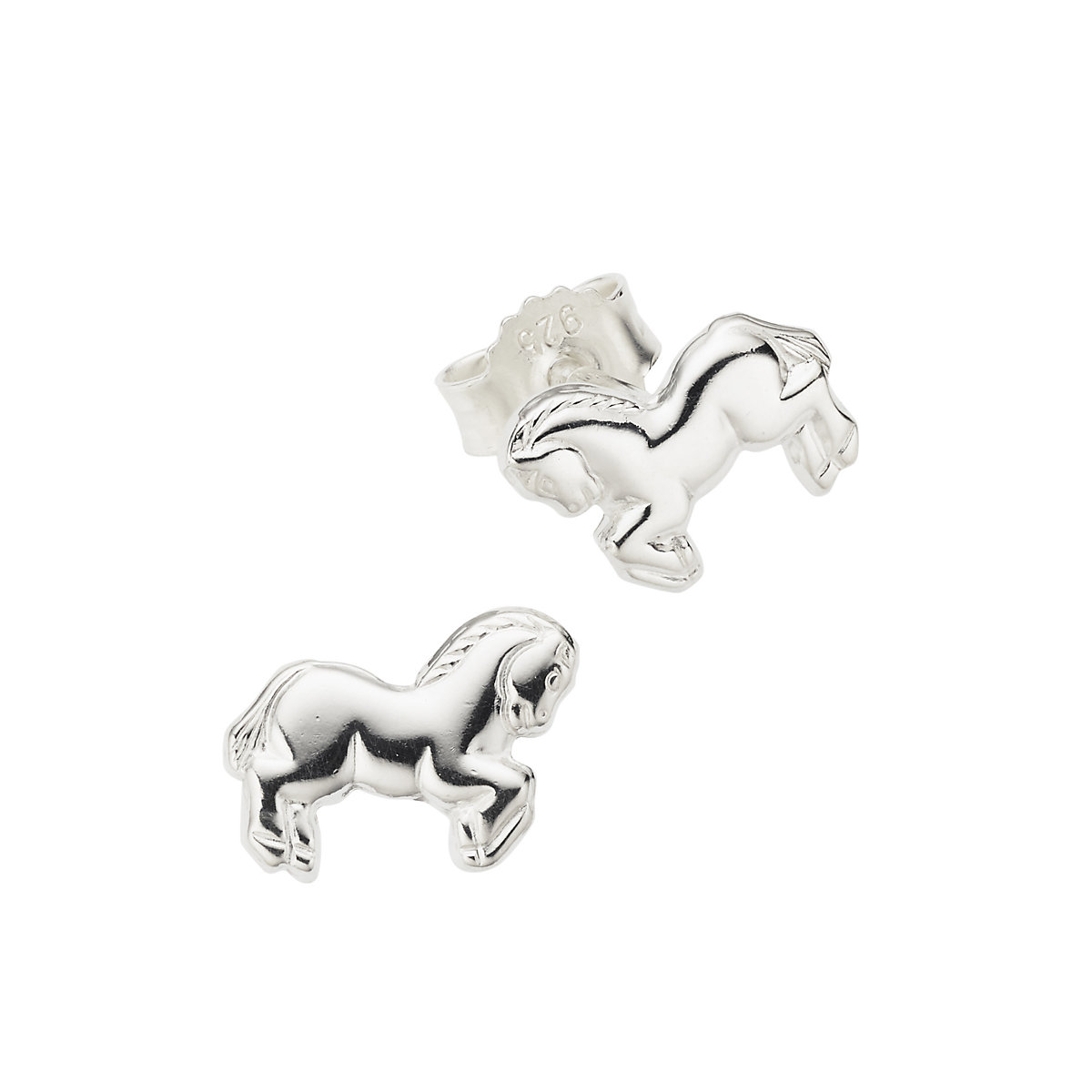 Ohrringe Silber 925 Motiv Pferde Ohrstecker für Kinder