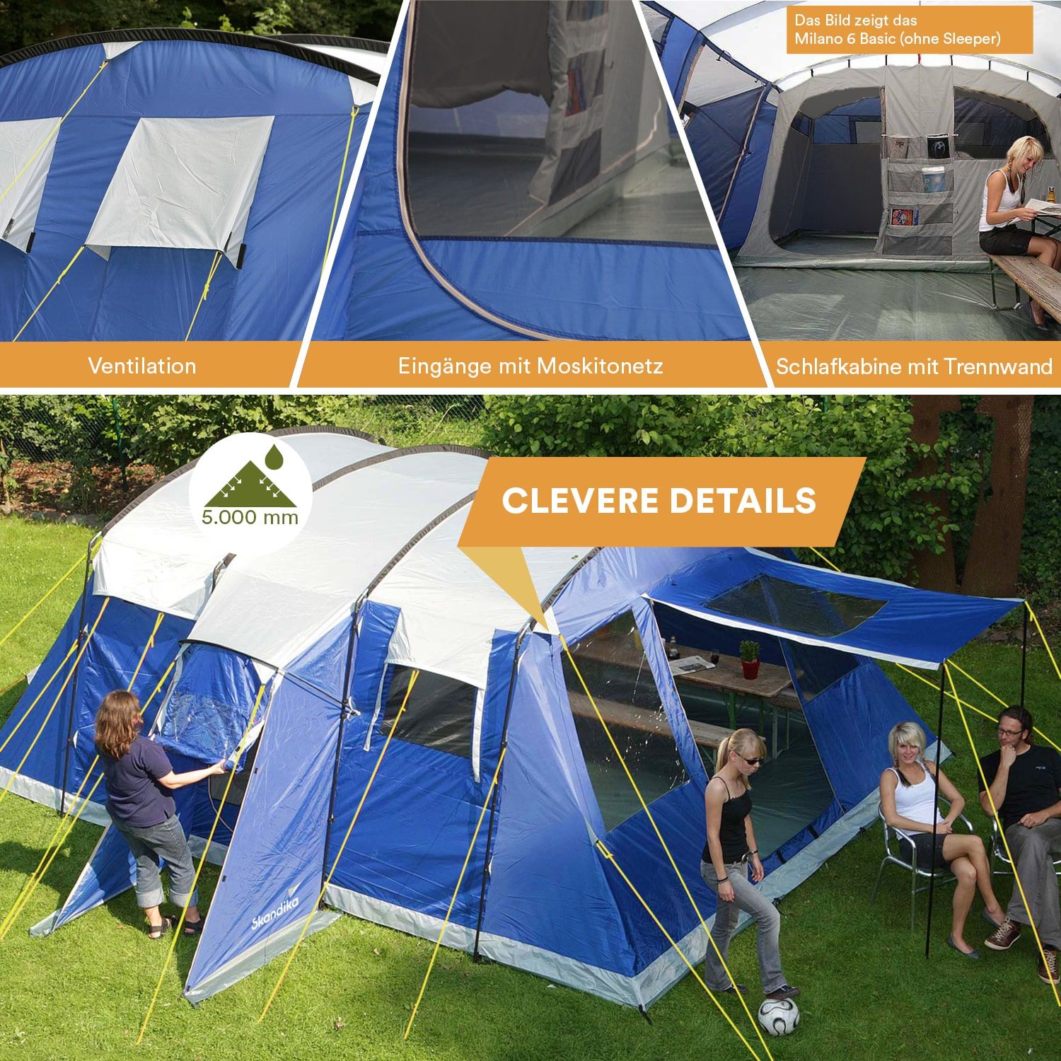 Skandika Milano 6 Sleeper Protect Tunnelzelt