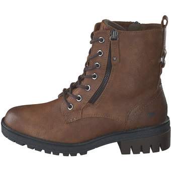 Mustang Schnür Boots in braun