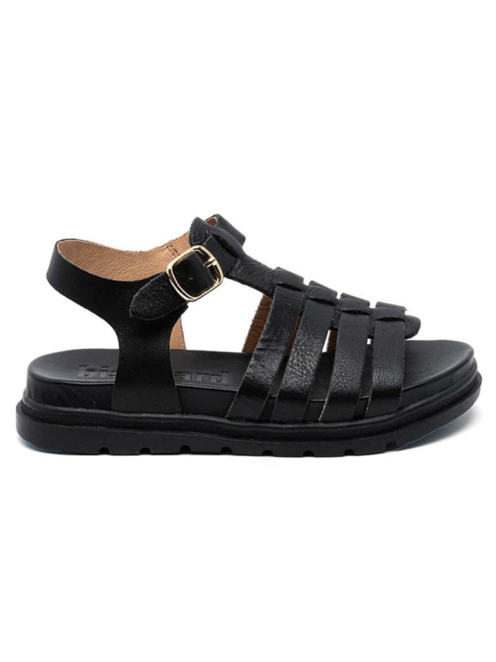 bisgaard Leder-Sandalen in Schwarz günstig kaufen