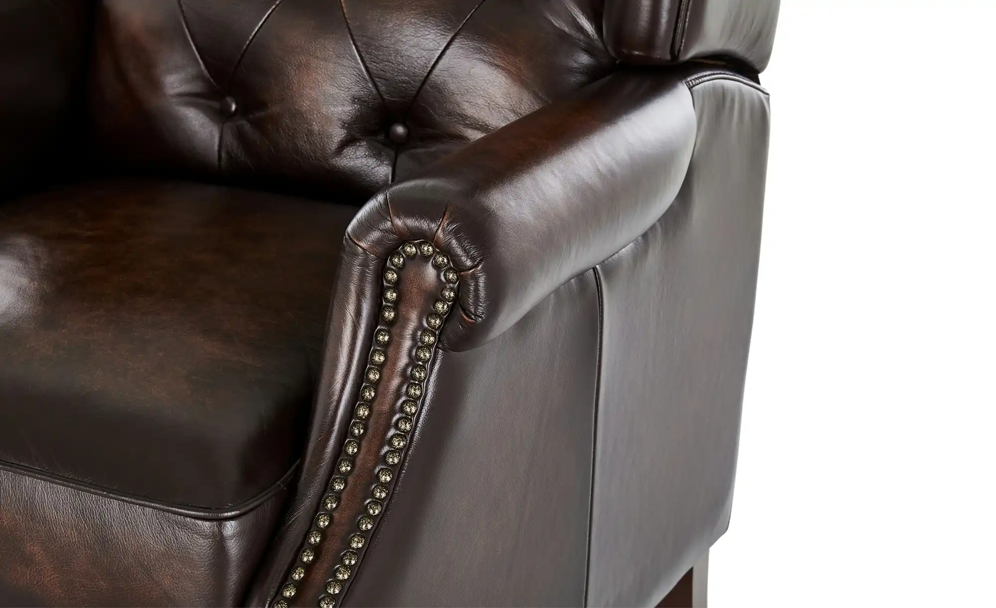Primo Relaxsessel aus Echtleder Chesterfield