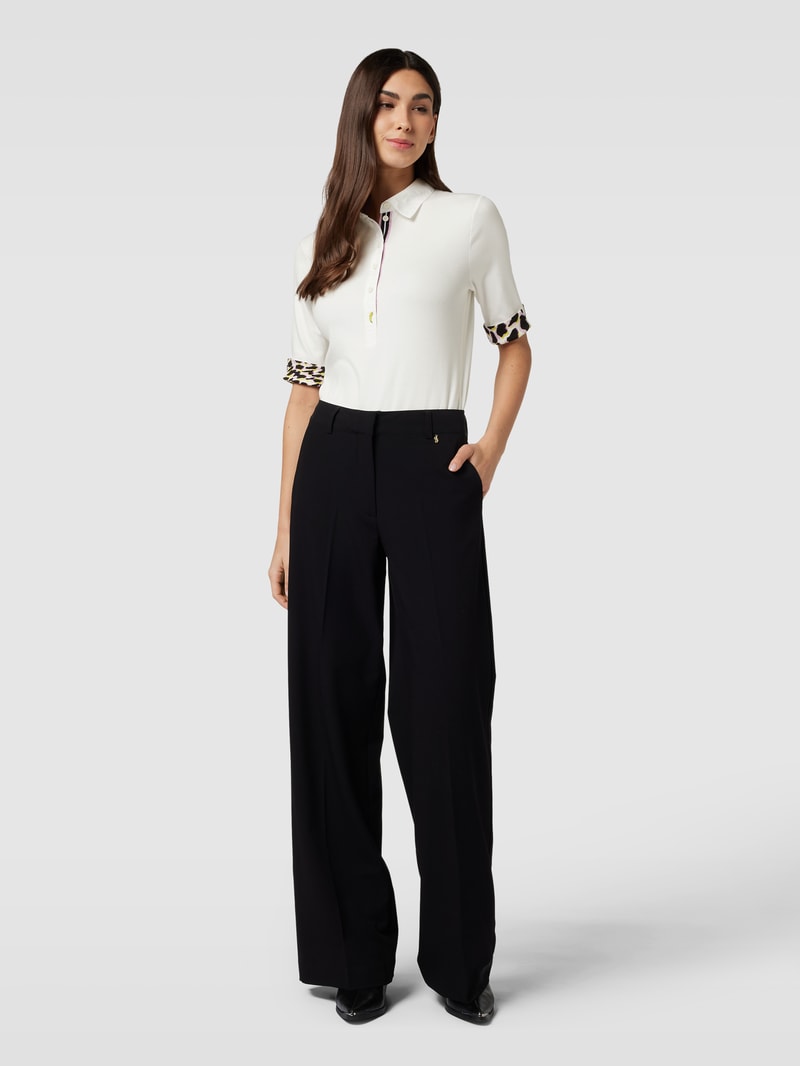 Poloshirt mit Animal-Print in offwhite