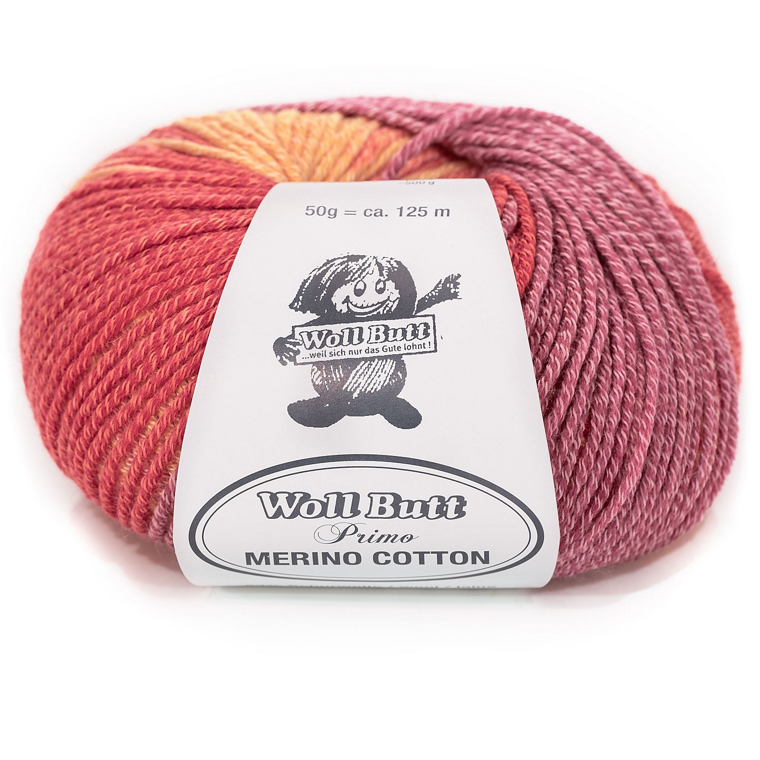 Woll Butt Primo Merino Cotton, sunset color
