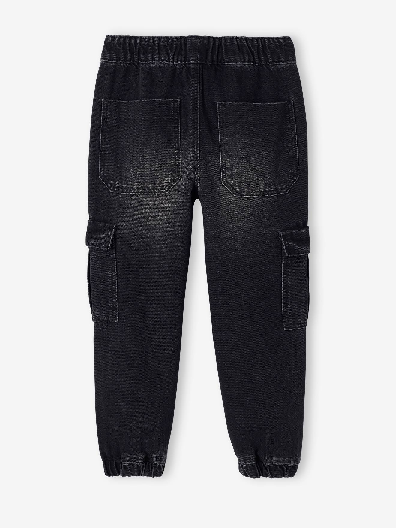 Pantalon battle denim garçon facile à enfiler double stone