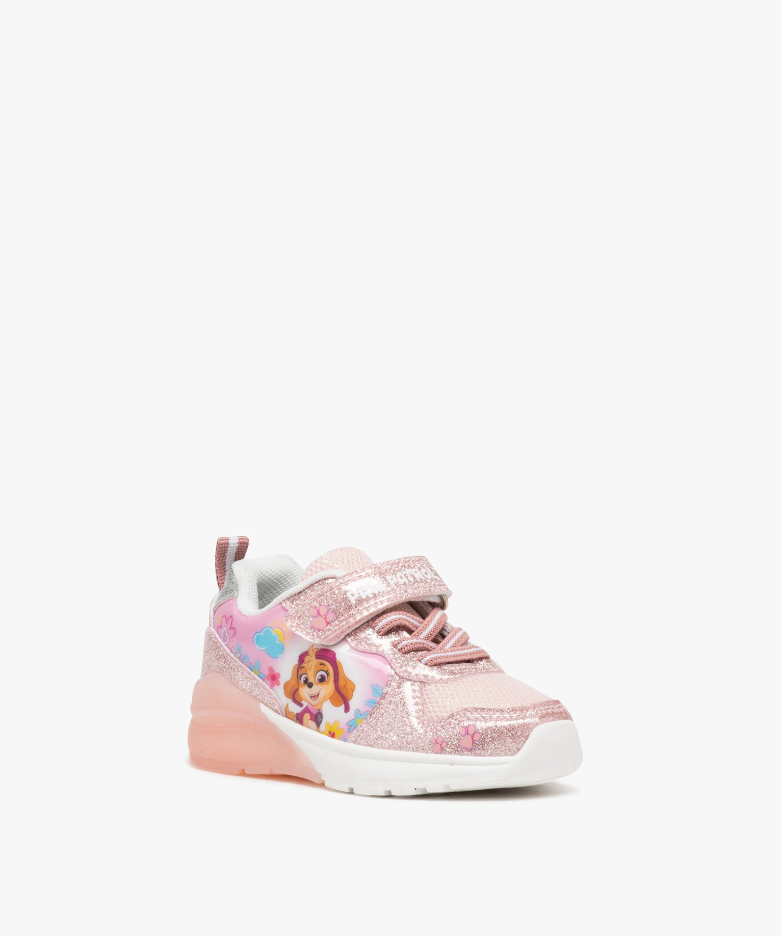 Baskets bébé fille à paillettes - Pat Patrouille rose | GEMO