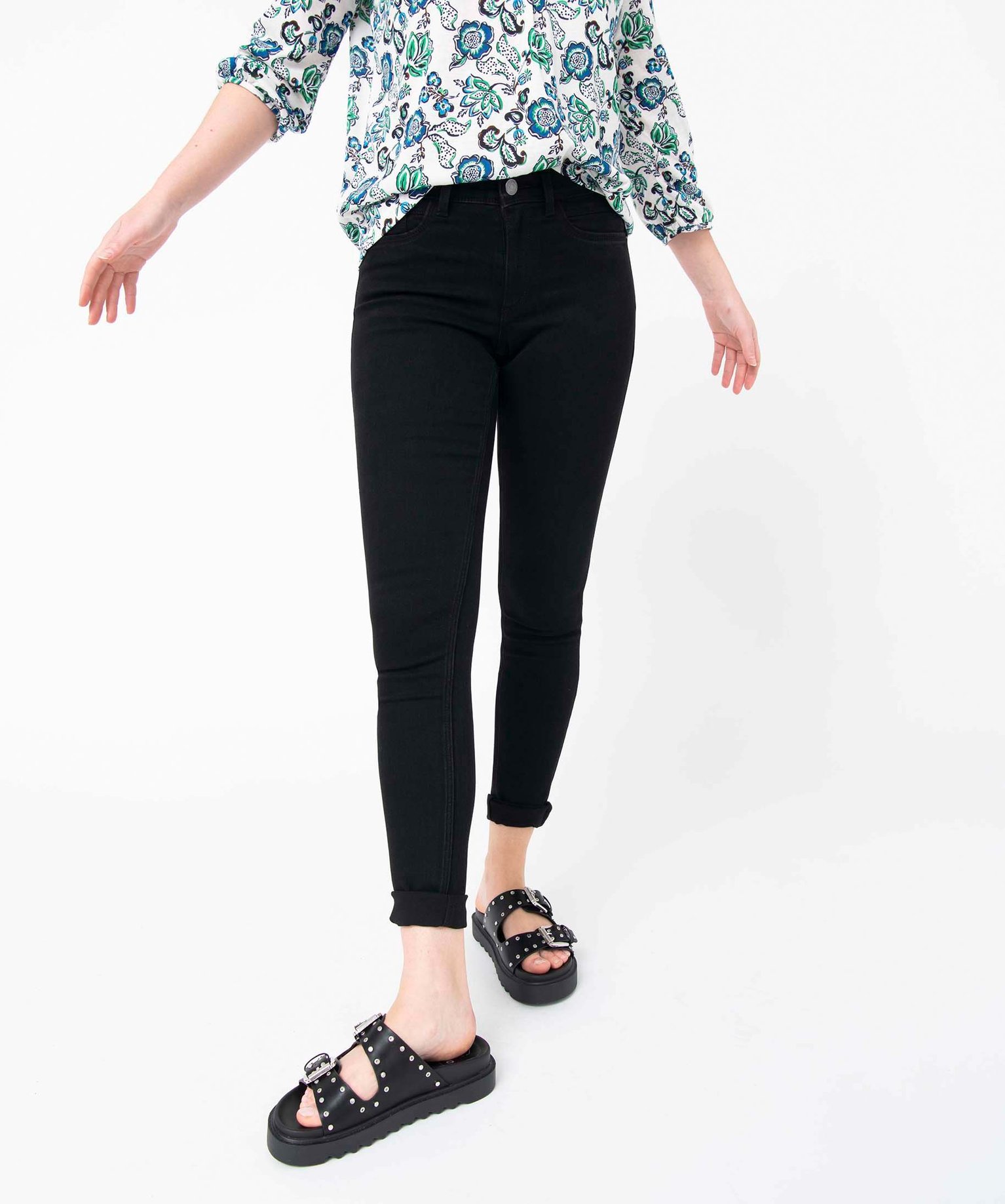 Jegging femme taille haute noir | GEMO