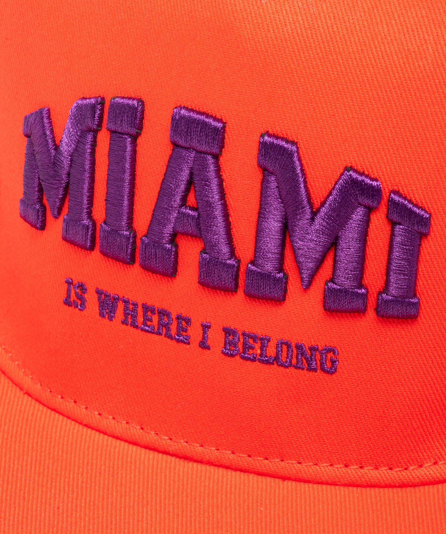 Casquette mixte avec inscription Miami brodée rouge clair | GEMO
