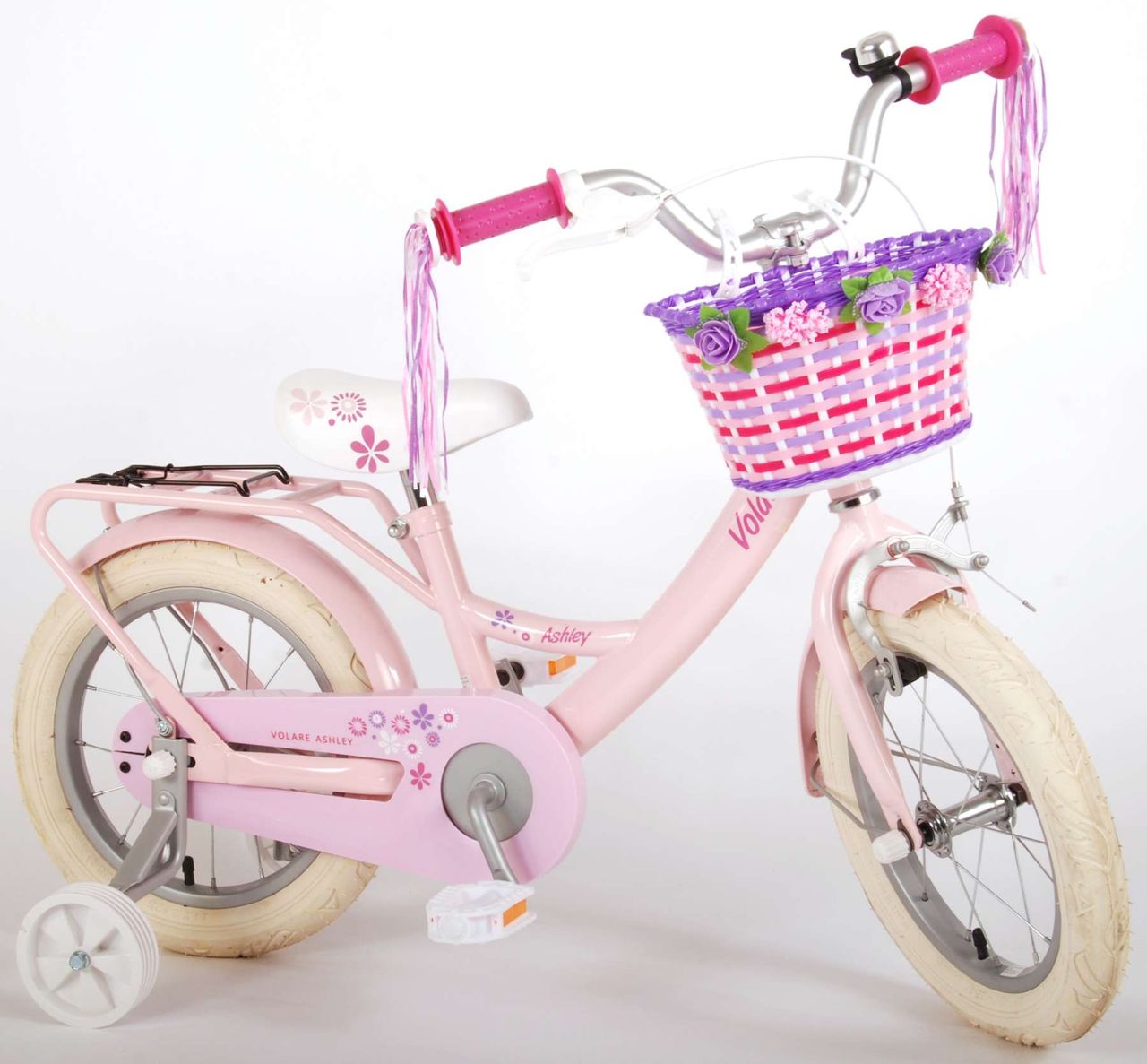 Volare Ashley Kinderfahrrad - Mädchen - 14 Zoll - Rosa - 95% zusammengebaut
