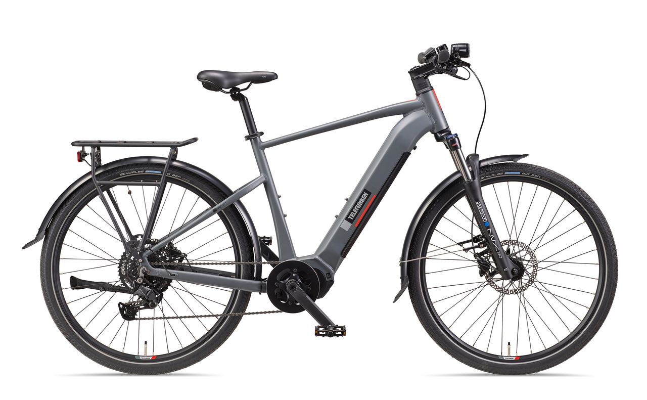Telefunken SUV E-Bike Herren SUV710 27,5 Zoll Mittelmotor 9-Gang Kettenschaltung