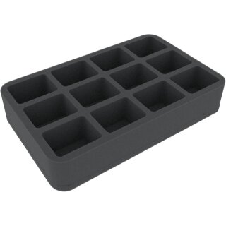 Feldherr 50 mm Half-Size Schaumstoffeinlage mit 12 Fächern