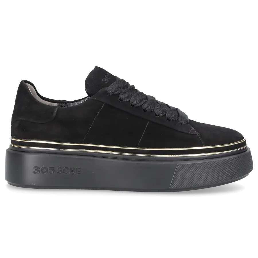 305 SOBE - Sneaker low TESSY Nubukleder - schwarz
