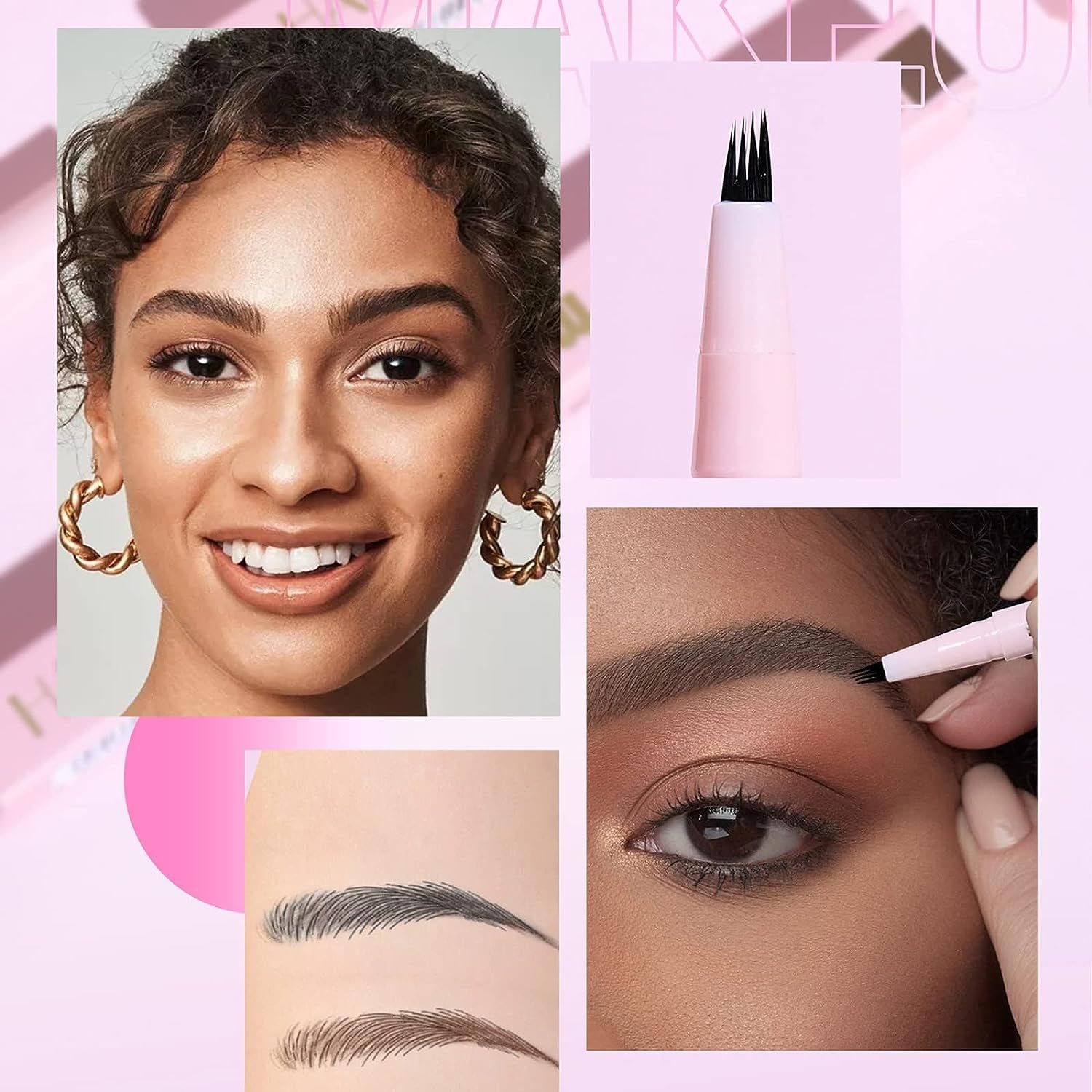 Haiaveng Augenbrauen-Stift Augenbrauenstift Wasserfest,Augenbrauenstift microblading effekt, Eyebrow Pencil mit Naturhaareffekt