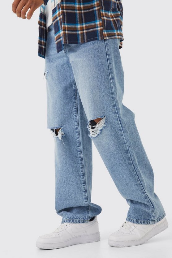 Lockere zerrissene Jeans