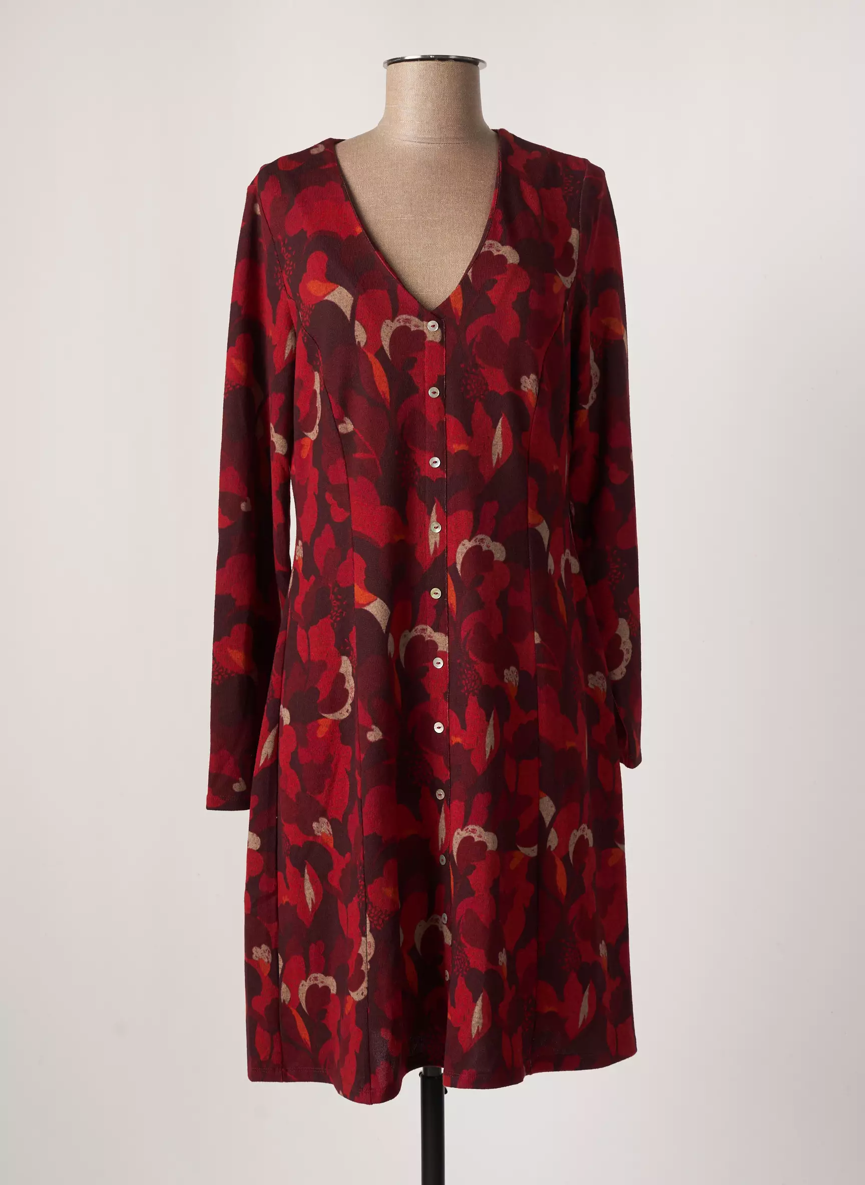 Surkana Robes Mi Longues Femme couleur rouge