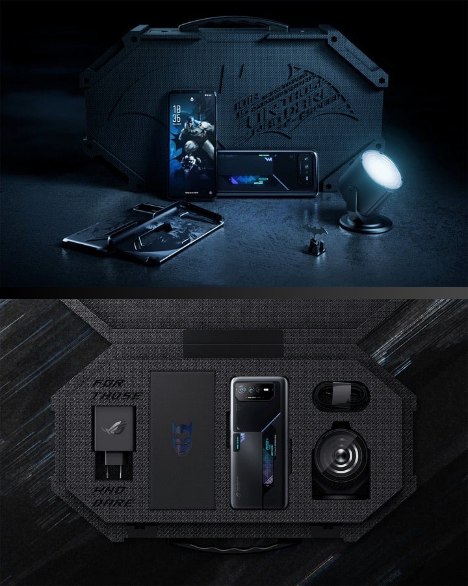 Asus ROG Phone 6D Batman Edition Smartphone (17,20 cm/6.78 Zoll, 256 GB Speicherplatz, 50 MP Kamera, Gaming Smartphone, Batman Edition)