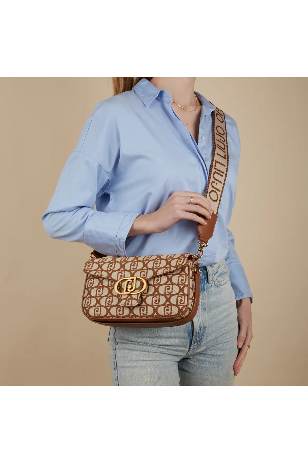 1'ASLAN  Liu Jo Daurin Damen Schultertasche Braun Aa4314t6438-x0282