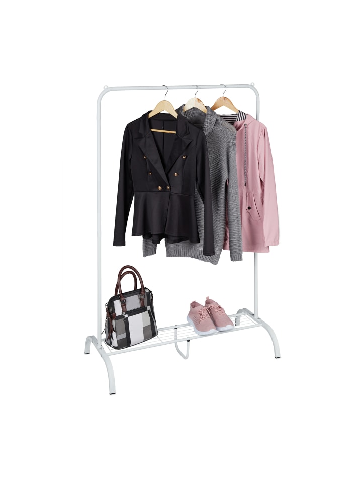 relaxdays Kleiderständer in Weiß - (B)90 x (H)139 x (T)44 cm günstig kaufen onesize
