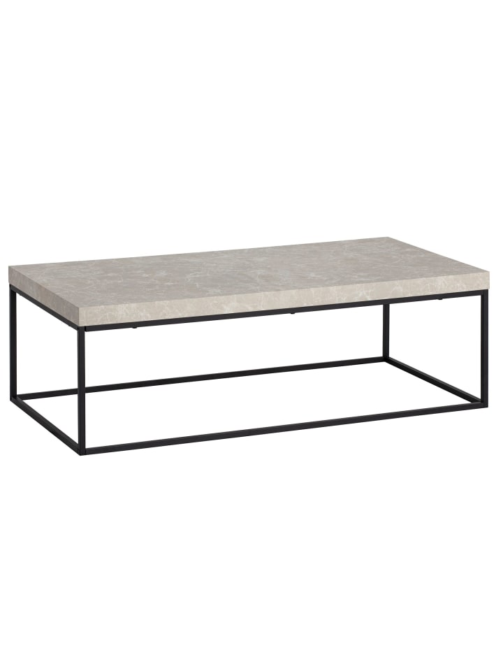 KADIMA DESIGN Couchtisch 120x60x38 cm Sandfarben Sofatisch in Stein-Optik Modern, in Beige günstig kaufen onesize
