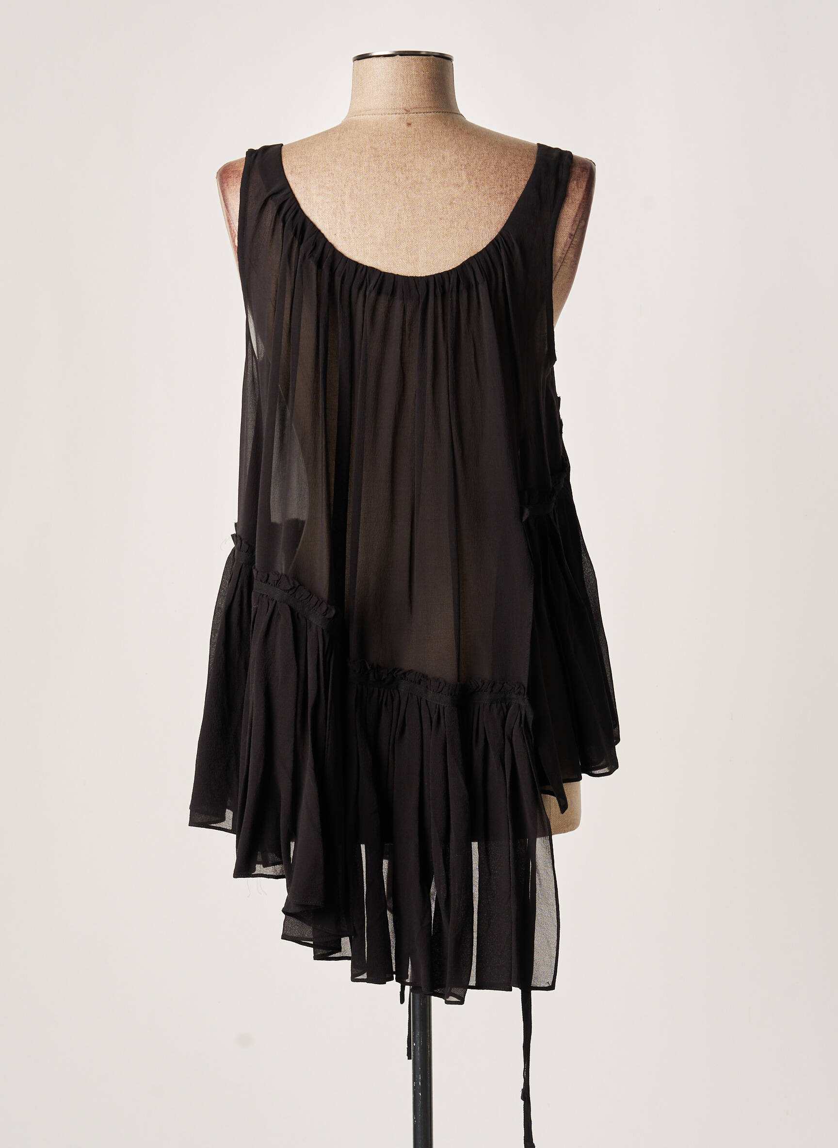 Lauren Vidal Tuniquesansmanche Femme couleur noir