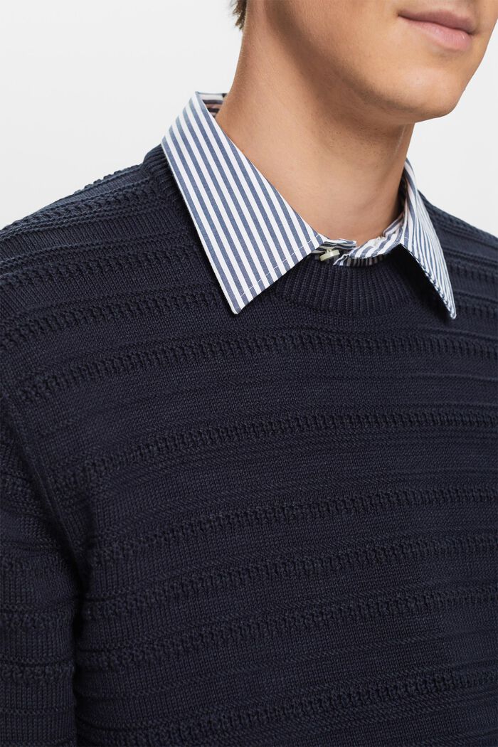 Strukturierter Baumwollpullover