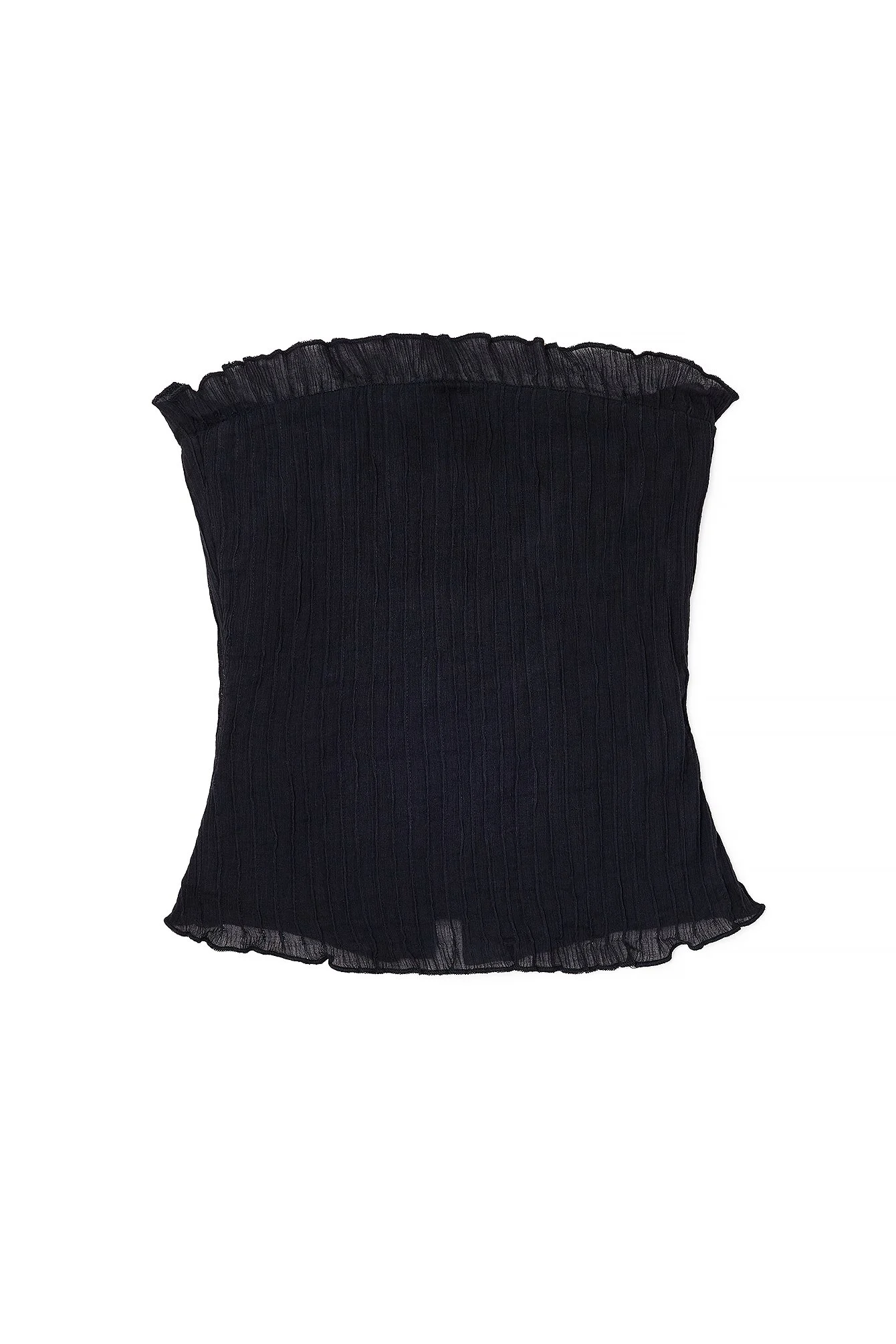 Bandeau-Oberteil mit Pintuck-Detail