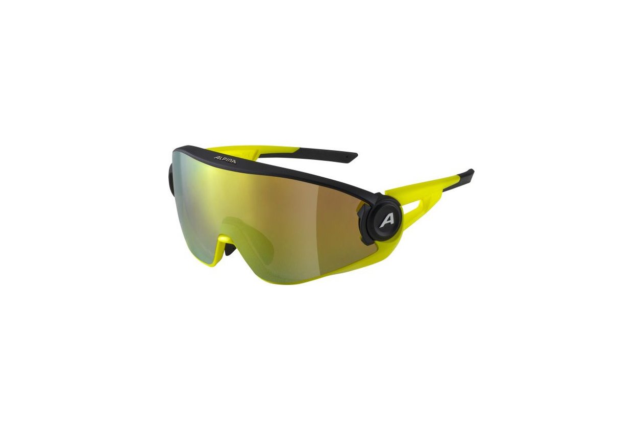 Alpina 5W1NG Q black neon yellow matt / yellow mirror lens