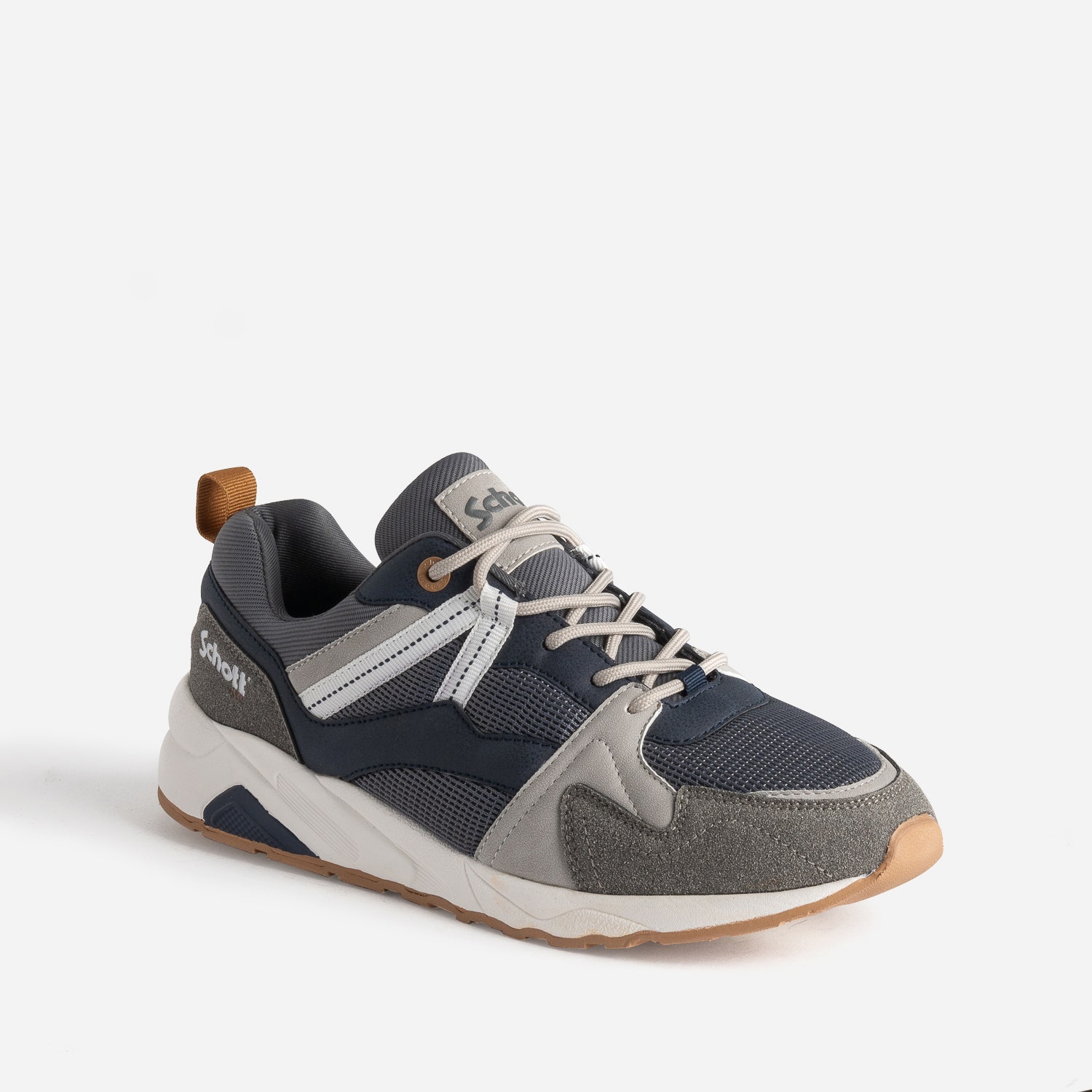 Basket SCHOTT grise et bleue