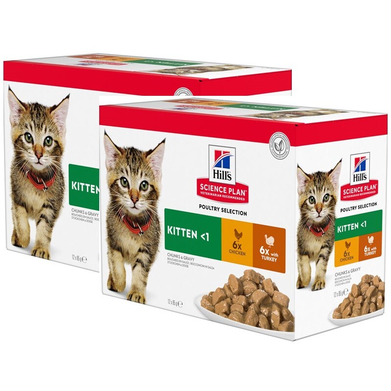 Hill's Nassfutter Hill's Science Plan Kitten Multipack mit Huhn & Truthahn