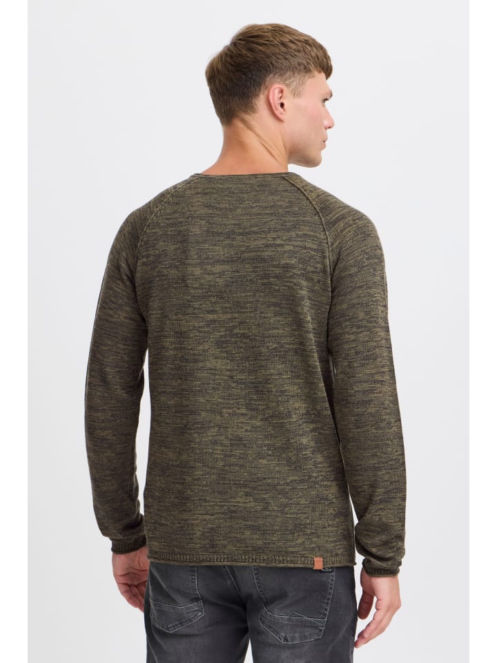 BLEND Strickpullover BHDan 20700587ME Strickpullover mit aufgerollten Säumen in Grün günstig kaufen